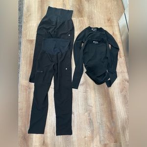 Maternity FIGS scrubs. Two pairs of pants, two shirts. Very good condition.